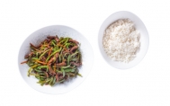 Beef with Thin Diced Green Pepper