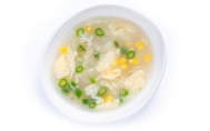 Chicken & Corn Soup with Asparagus