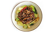 Spicy Duck with Sauteed Pak Choi