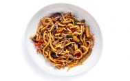  Beef Udon with Black Garlic Sauce 